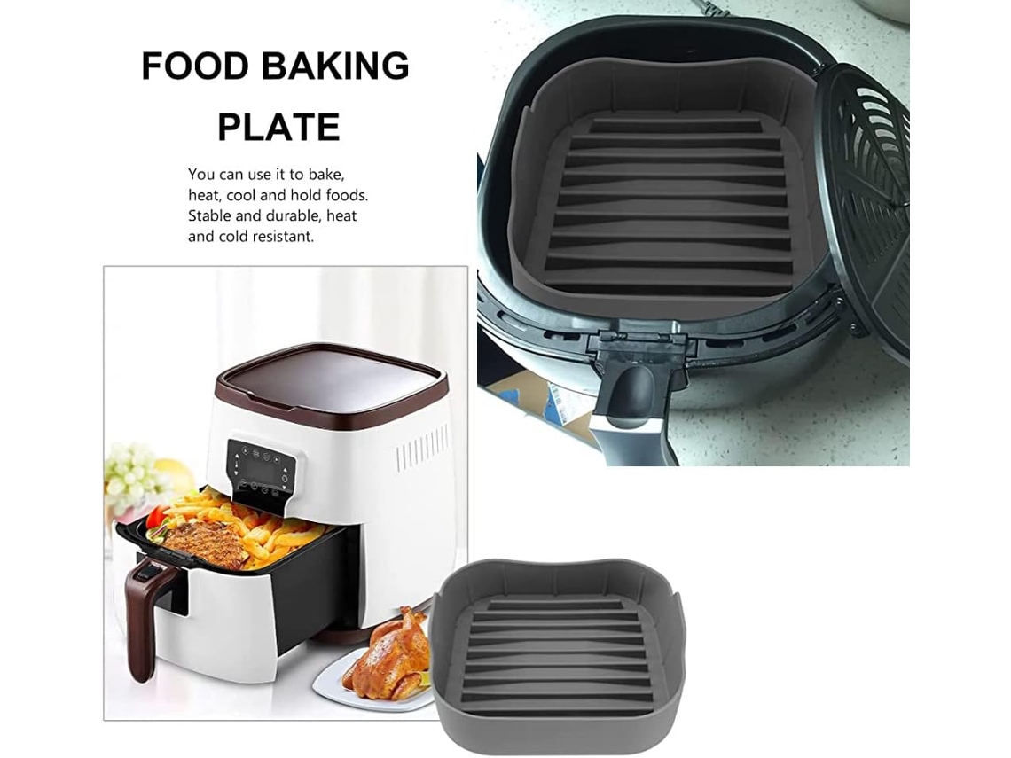 Bandeja De Silicona Cuadrada Para Freidora De Aire, Antiadherente, Ideal Para Hornear