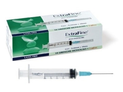 Seringa Extrafina 5 Ml Calibre 23 0.60x30mm 10 Piezas Extrafinas
