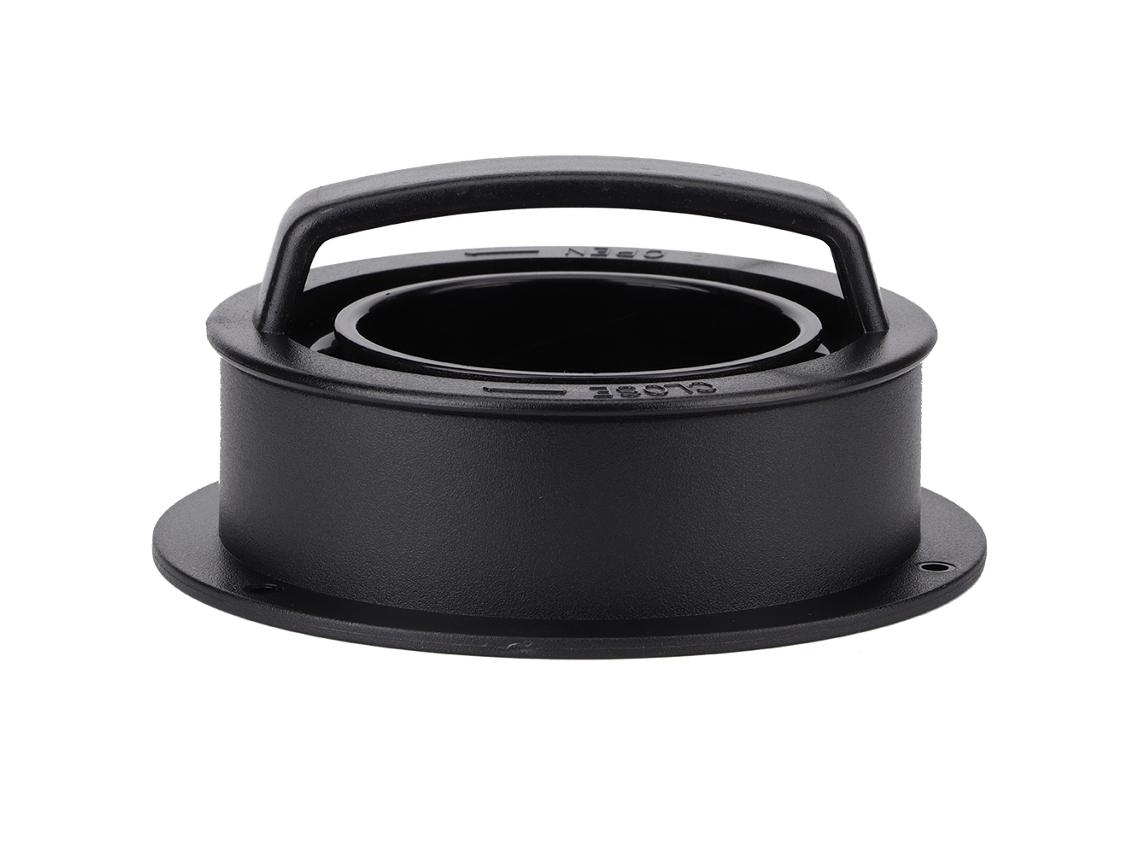Molde de hamburguesas desmontable de acero inoxidable para uso alimentario y de cocina.