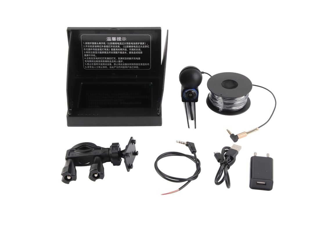 Cámara De Pesca Impermeable Ip68 Con Visión Nocturna Ips Hd De 5 Pulgadas Y 2000 Cd Para Pesca Submarina, 100-240 V, 15 M/16,4 Yd, Enchufe De La Ue