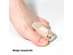 Ortesis para un solo dedo del pie para corregir el dedo en martillo y el dedo zambo. Mdug (beige a la izquierda)