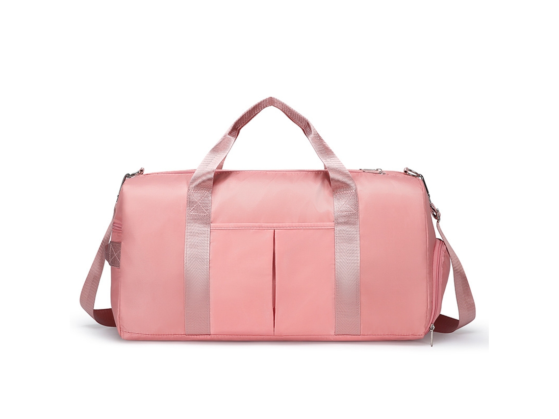 (rosa) Bolsa De Viaje, Bandolera Para Gimnasio, Separación Para Ropa Seca Y Mojada
