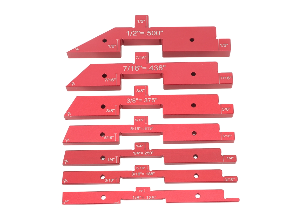 Bloques de configuración de mesa de fresado de aluminio de 7 piezas