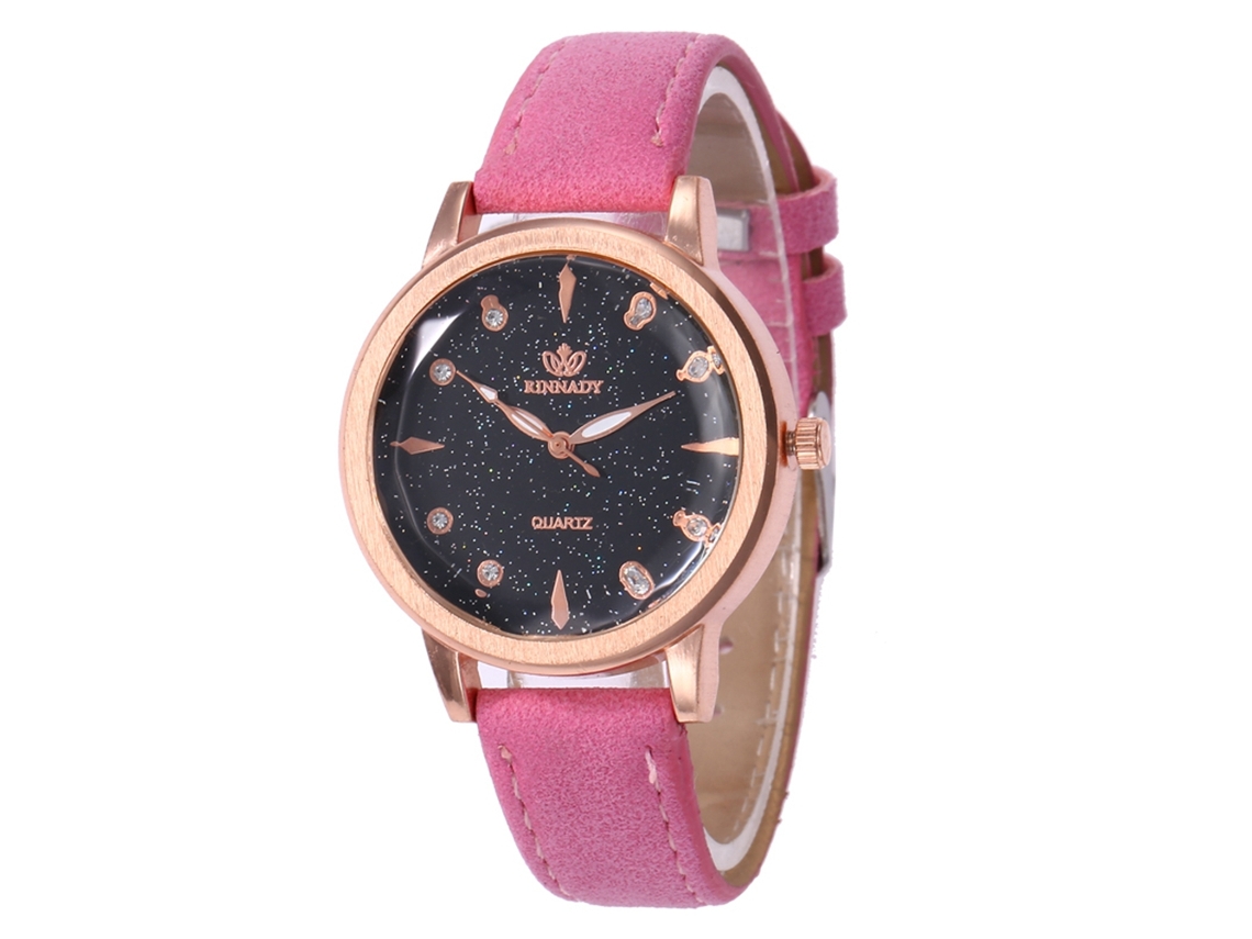 Reloj De Cuarzo Para Mujer, De Cuero Rosa Informal, Reloj De Moda Para Dama L10, Elegante