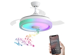 Ventilador De Techo Invisible 42'' Led 32w, Motor Dc