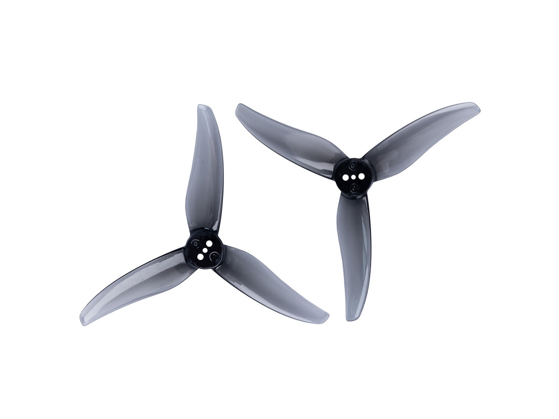 Gris Transparente 2 Pares Gemfan 3520-3 3520 Hélice Pc 3.5" 3 Palas Eje 1.5mm 3 Agujeros Rc Drone Fpv Racing Compatible Motores 1806-2004