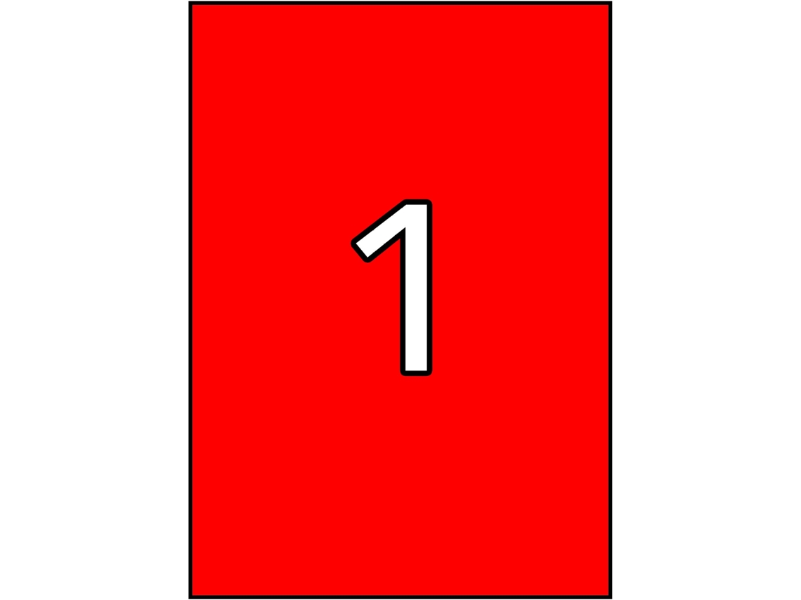 Adhesivo Permanente en A4 100 Hojas APLI (Rojo - 210 X 297 mm)