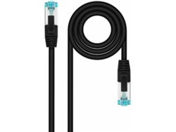 Cable de Red Nanocable Rj45 Lszh Cat.7 600Mhz Sftp Awg26 30 Cm Negro N/A