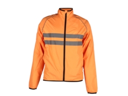 Chaqueta de ciclismo Rebe, poliéster transpirable, impermeable, cortavientos, reflectante, naranja, talla 2XL, para motociclismo y ciclismo.