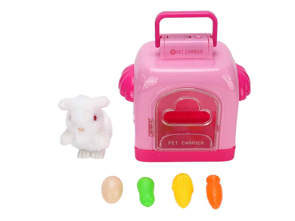 Juego De Juguetes Eléctricos Con Forma De Conejo Saltarín Y Jaula De Plástico Blando Para El Cuidado De Los Niños.