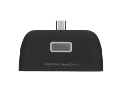 Lector De Tarjetas Otg Multifunción 4 En 1 Con Puerto De Carga Micro Usb
