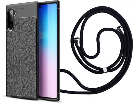 Funda Samsung Note 10 Rugged Leather con Collar Negro
