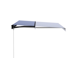 Maison Exclusive - Toldo Manual Retráctil Azul Y Blanco 300x250 Cm