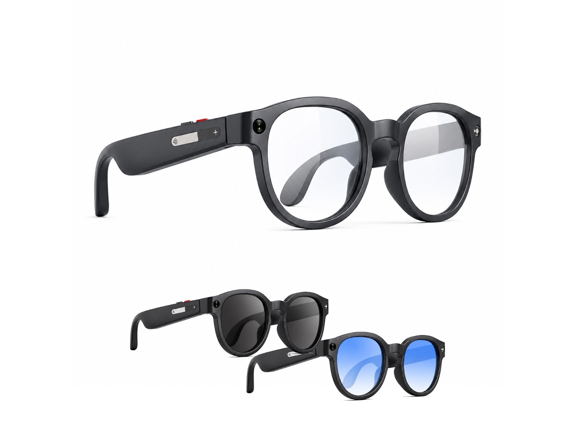 Gafas Inteligentes Klack Aimb-s1 Con Cámara 2mp, Vídeo 1080p Y Traducción Ia – Incluye 2 Juegos De Lentes De Color