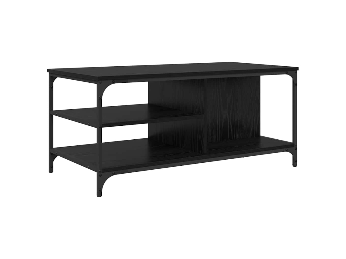 Maison Exclusive - Mesa De Café Roble Negro 100 X 50 X 45 Cm Madera Contrachapada