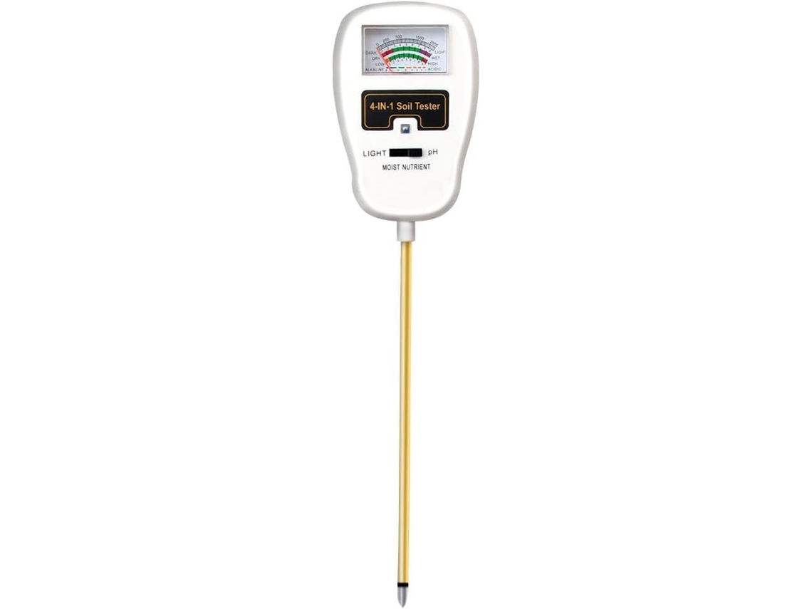 Medidor de humedad del suelo 4 en 1, medidor de pH, humedad, luz y nutrientes para cultivo - Gokoco