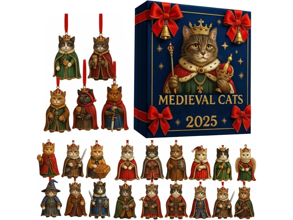 Calendario de Adviento de 24 días, acrílico 2D, cuenta regresiva para Navidad