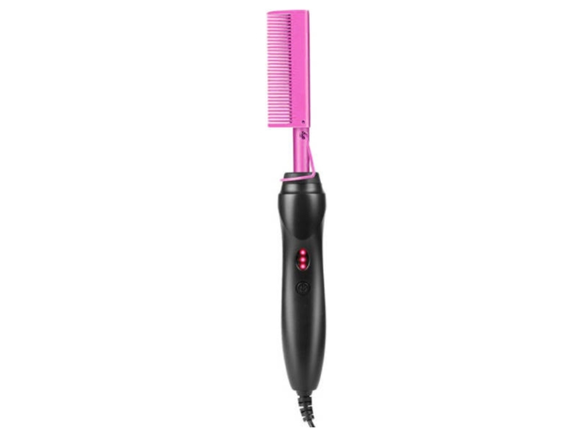 Plancha de pelo Peine caliente 2 en 1 Peine eléctrico para cabello y pelucas Rizador de pelo portátil Plancha de pelo de cerámica de YEMAESRE