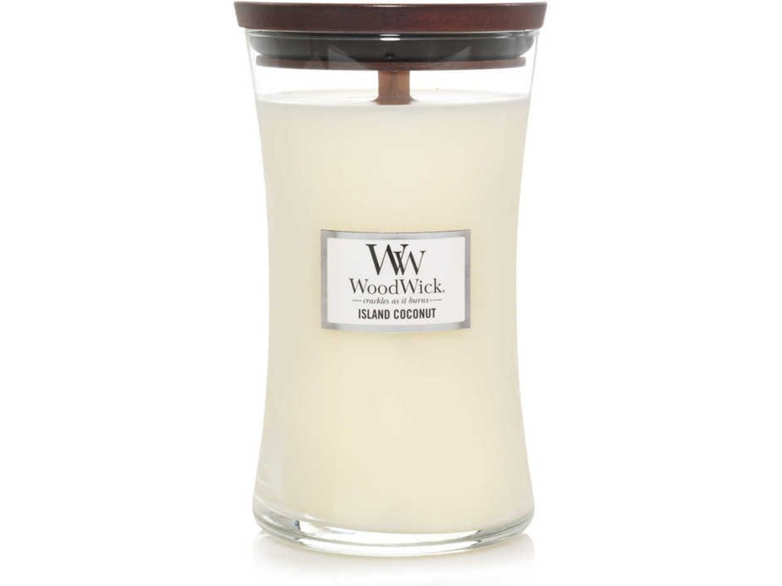 Velas grandes de vidrio blanco Woodwick 93115e