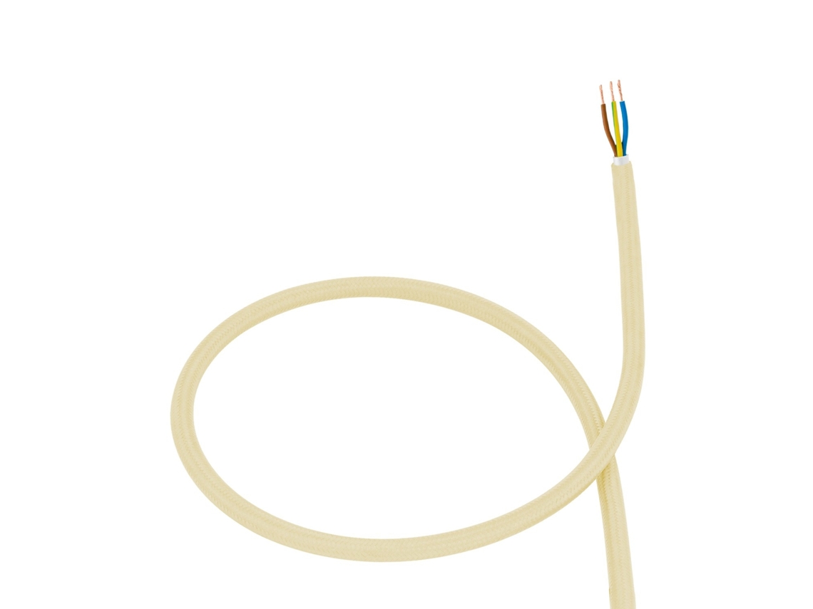 Cable Textil Eléctrico Amarillo