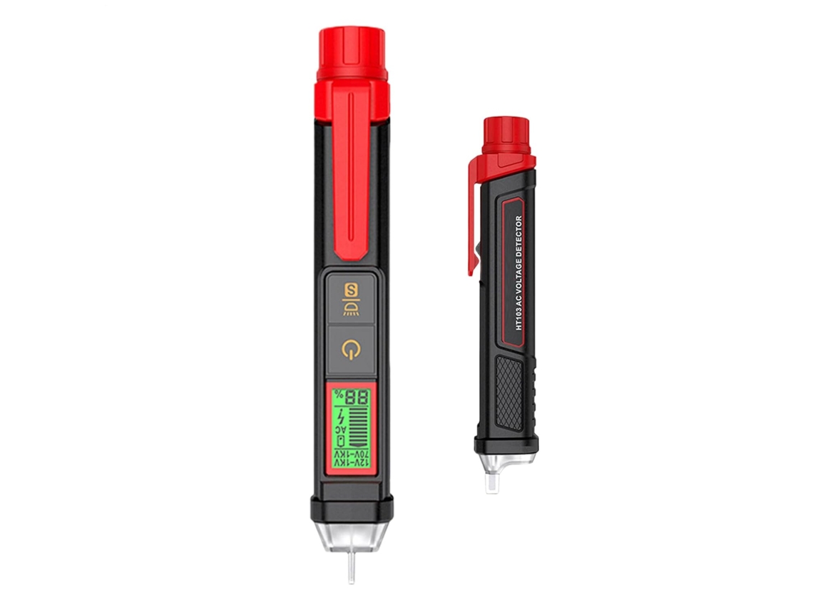 Lápiz Detector De Voltaje Digital: Comprobador De Circuitos Sin Contacto Con Pantalla Lcd Brillante