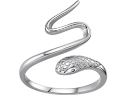 Anillo Ajustable De Plata Con Diseño De Serpiente Enroscada Y Fino Acabado Pulido Para Mujer De Ciieeo