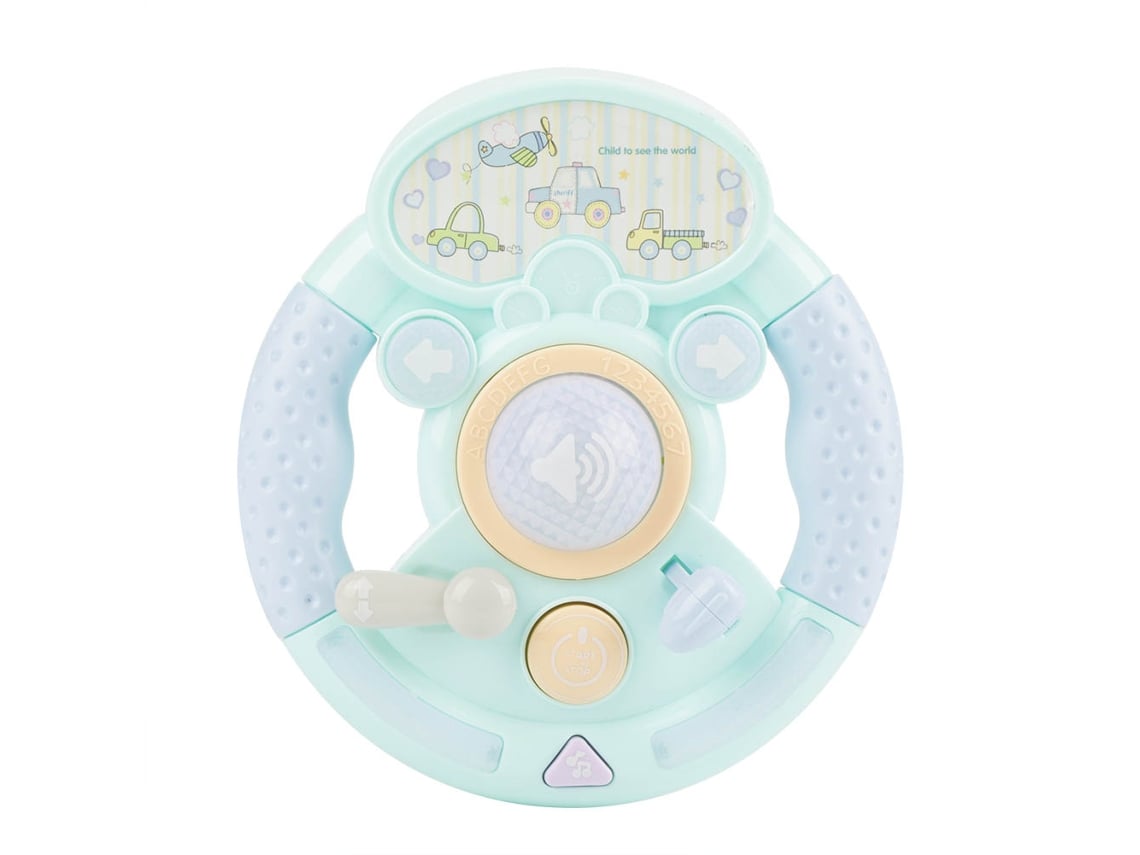 Rebe-brinquedo Musical Em Forma De Volante Para Crianças Para Desenvolver Habilidade De Escuta Musical Brinquedo Educativo Azul