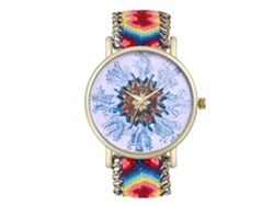 Reloj De Pulsera Para Parejas, Aleación, Cuarzo Analógico, Diseño Elegante E Informal, Correa De Lana.