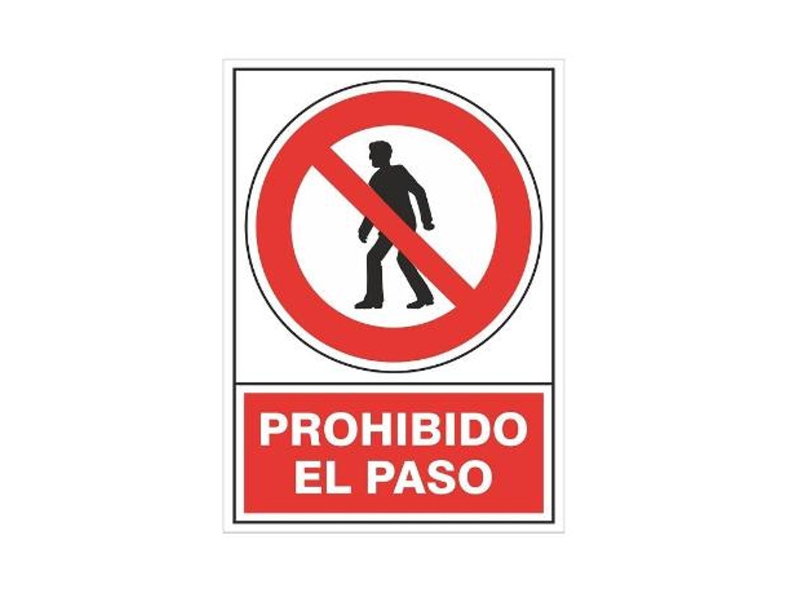 Señal 410 plast.345x245 prohib.el paso