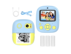 Cámara instantánea Eifson 1080p, lente dual, pantalla IPS de 2,4 pulgadas, zoom 8x (azul)