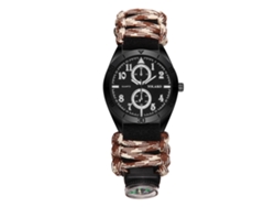 Reloj De Hombre Con Brújula Para Actividades Al Aire Libre, Senderismo, Montañismo, Acampada, Color Marrón.