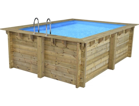 Piscina rectangular de madera "Caimans" - 4,10 x 3,00 x 1,24 m