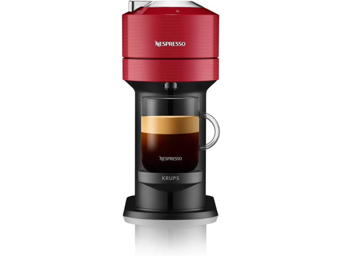 Nespresso Vertuo Next xn9105 cafetera de cápsulasmáquina expreso krupscafé diferentes tamaños5 tazastecnología centrifusioncalentamiento 30 segundos wifibluetoothroja 1500 1.1 bluetooth xn910510