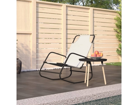 Tumbona VIDAXL Crema Tela (89x58x93.5 cm )