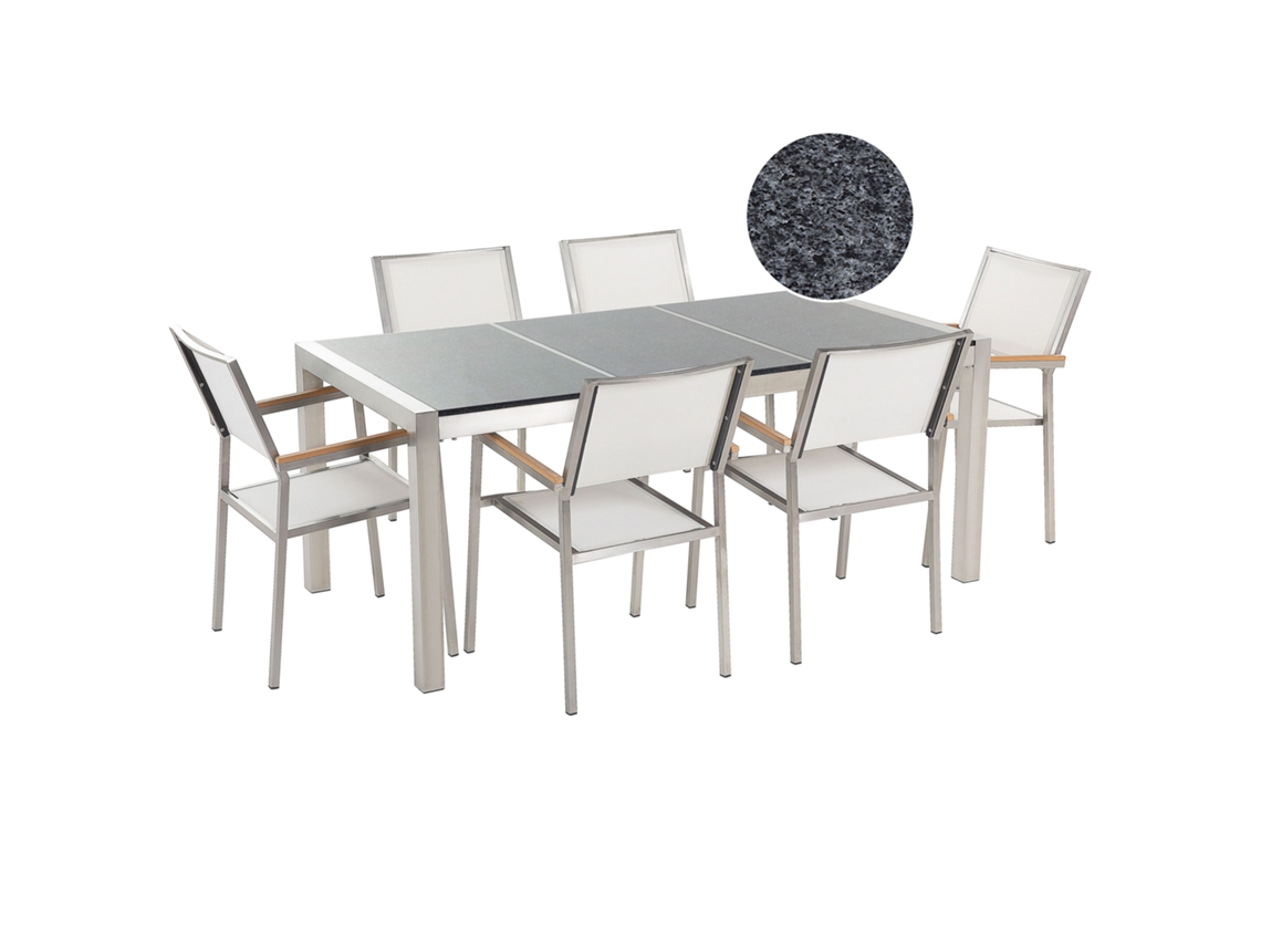 Conjunto de Jardín Grosseto (Gris - Acero Inoxidable -90x180x87 cm)