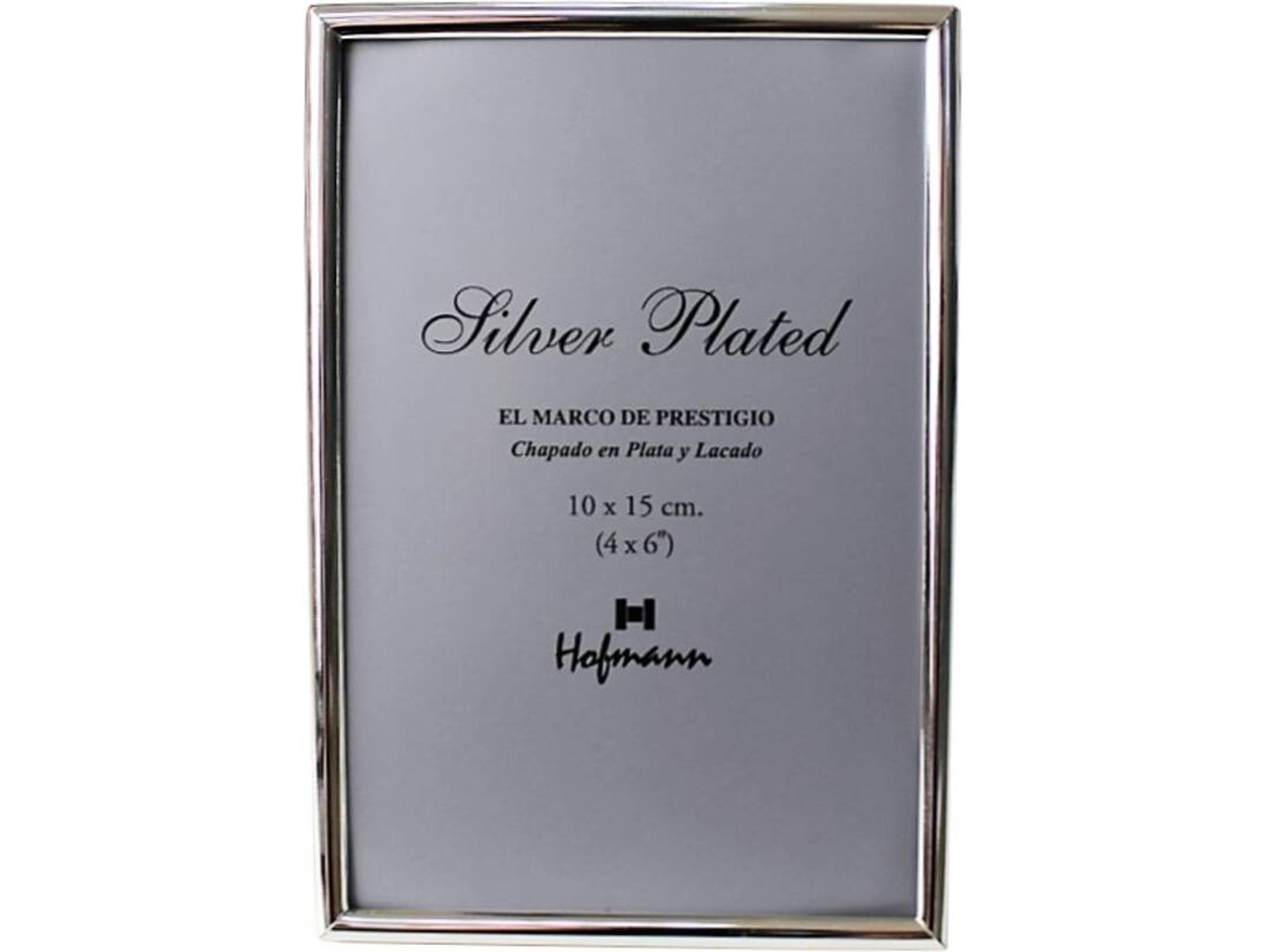 MOLDURA METAL HOFMANN 10X15 FINA PRATA