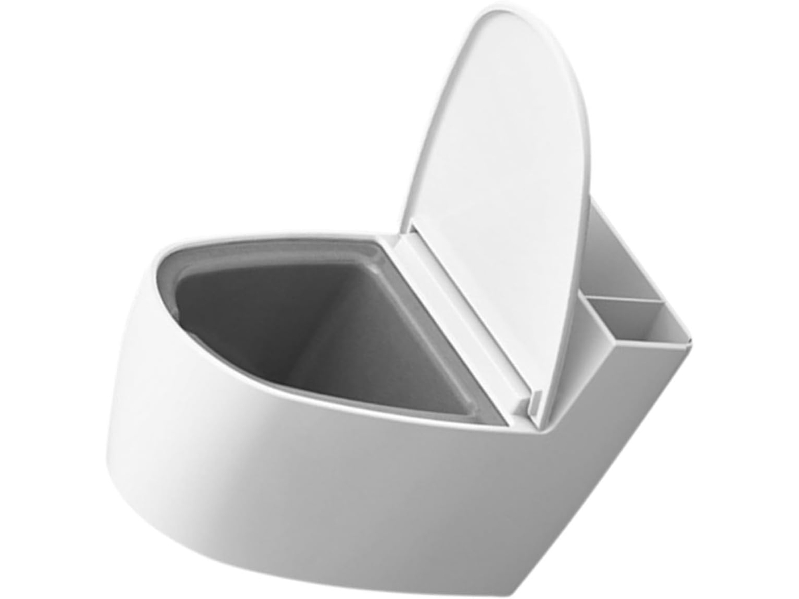 Cenicero De Pared Para Inodoro Con Tapa Antideslizante De Abs Y Acero Inoxidable.