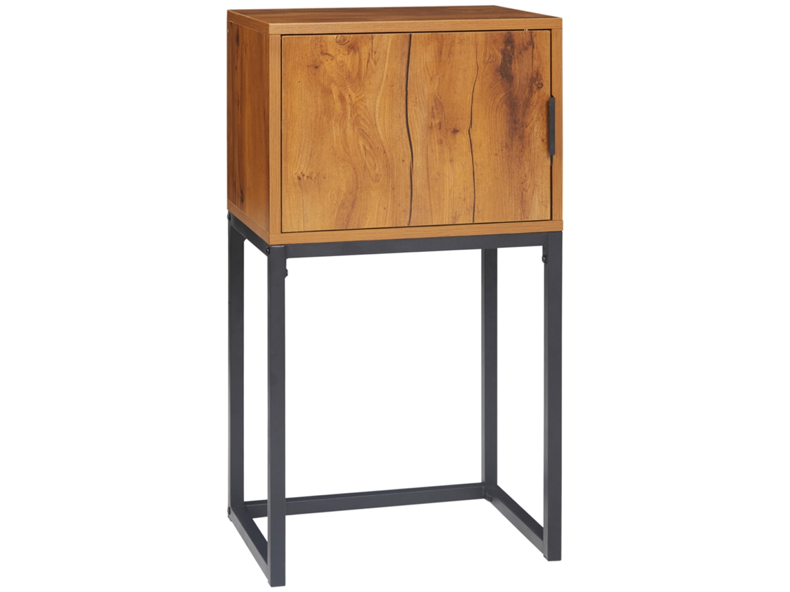 Mesa Consola De 40x30x76cm, Mueble Industrial De Madera Y Metal, 15 Kg.