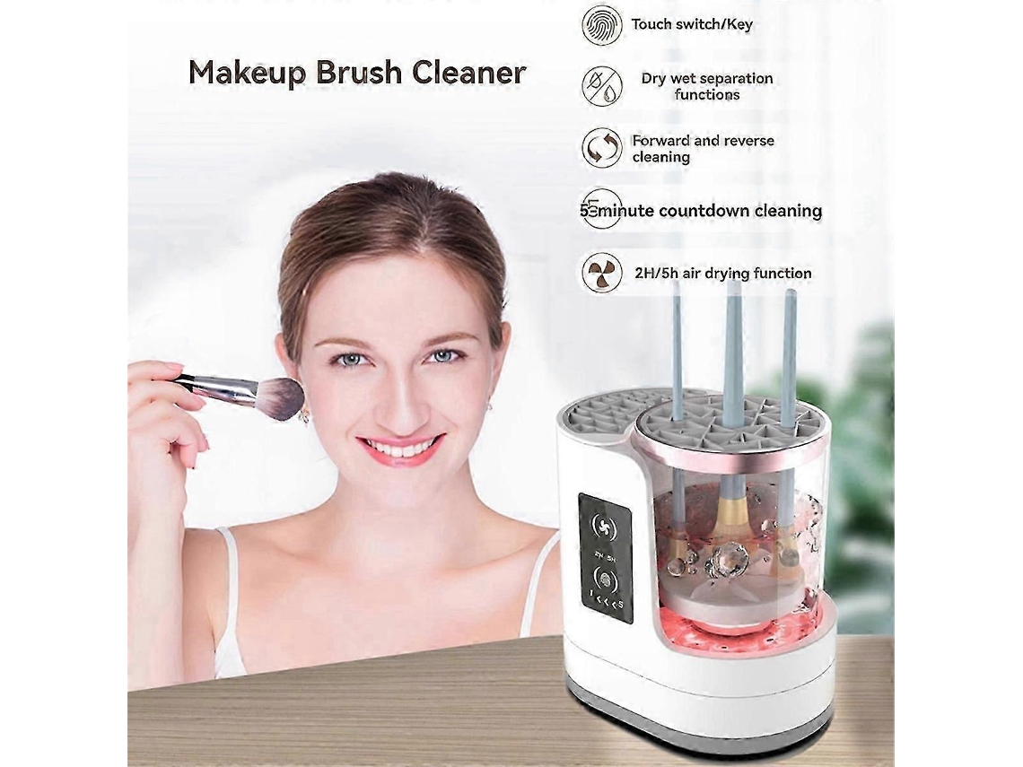 Limpiador de brochas de maquillaje eléctrico 3 en 1 Rosewell con tecnología de limpieza profunda