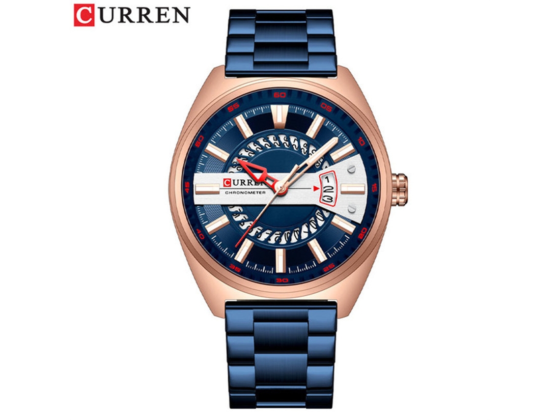 Reloj De Hombre Con Calendario, Correa De Acero, Cuarzo, Estilo Casual De Negocios, Reloj De Pulsera Creativo Para Hombre