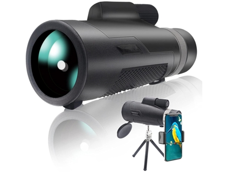 Prismáticos ENZONS 40X60 HD de alta potencia con trípode y montura de senderismo para conciertos en negro y negro