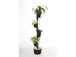 Estante para Plantas CITYSENS Negra 4 macetas smart kit (145x29x29cm)