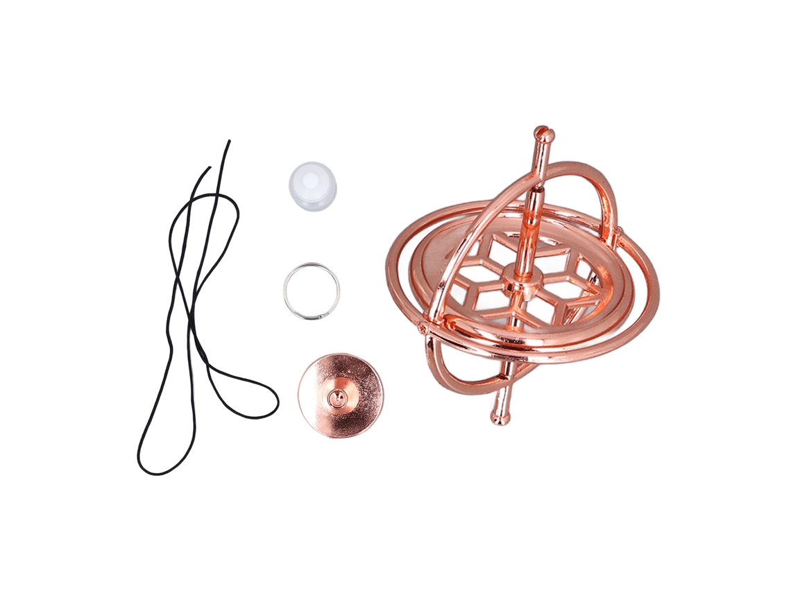 Ats-juguete Giróscopo De Aleación Para Equilibrio Y Relajación, Giróscopo De Dedos Multifuncional Para Decompresión, Color Oro Rosa