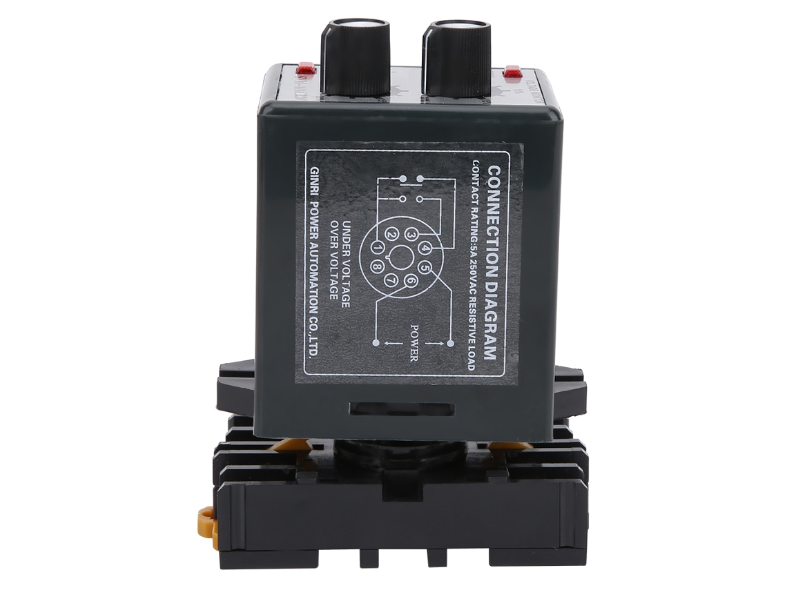 Relé Protector Contra Sobretensión Y Subtensión Para Monitorización De Alimentación Monofásica De 220 V, Ajustable.