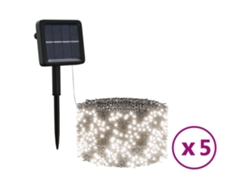 Juego De 5 Luces Solares Blancas De Plástico*