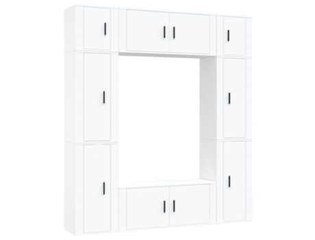 Conjunto 8 de muebles para TV VIDAXL madera contrachapada blanco