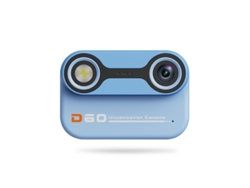Cámara D60 resistente al agua con pantalla HD de 2,4 pulgadas, mini, azul SZIQIQI
