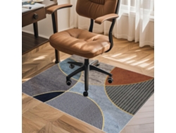 Tapete Cadeira Escritório Protetor Piso 90 X 120 Cm Tecido Madeira Parquet Laminado Cm,