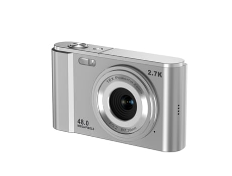 Cámara digital Hd para fotografía casera Full Hd 2.7K 48Mp 16X Space Silver + 32G Tarjeta de memoria