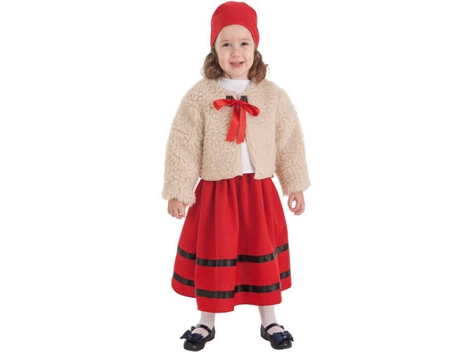 Disfraz de Niña DISFRAZZES Pastora Con Abrigo (Talla: 7 a 9 años)